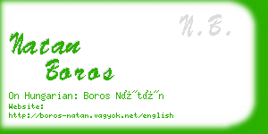 natan boros business card
